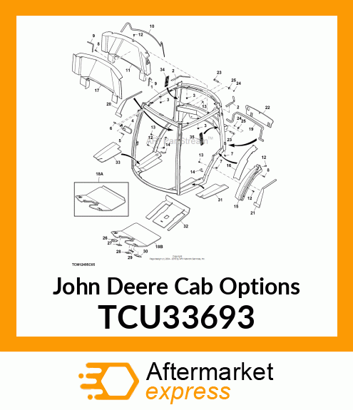 SEAL, REAR CAB PANEL 1400/1500 TCU33693