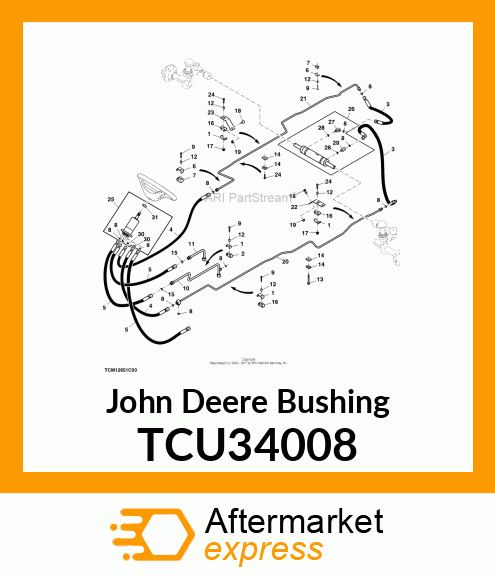 BUSHING, BUSHING, ZINC COATED TCU34008