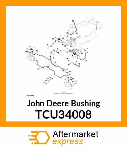 BUSHING, BUSHING, ZINC COATED TCU34008