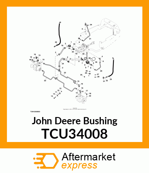 BUSHING, BUSHING, ZINC COATED TCU34008