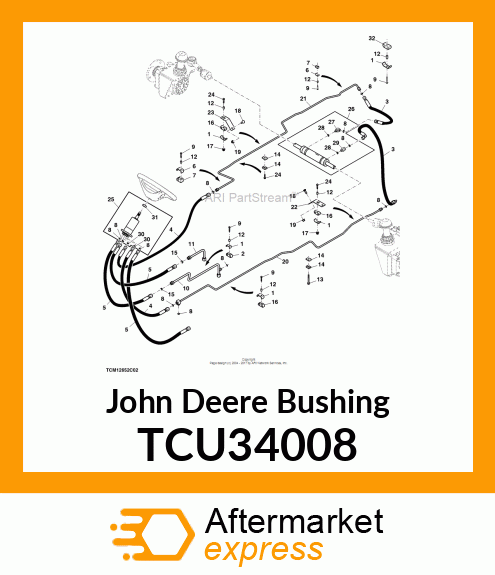 BUSHING, BUSHING, ZINC COATED TCU34008