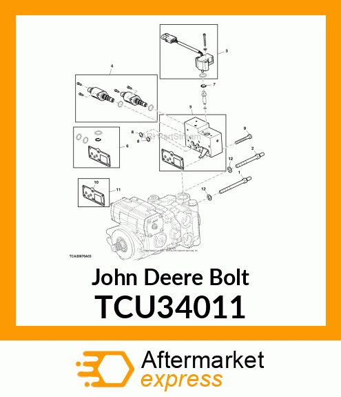 BOLT, THREADED STUD (LONG) TCU34011