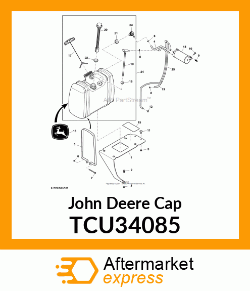 CAP, FUEL TANK TCU34085