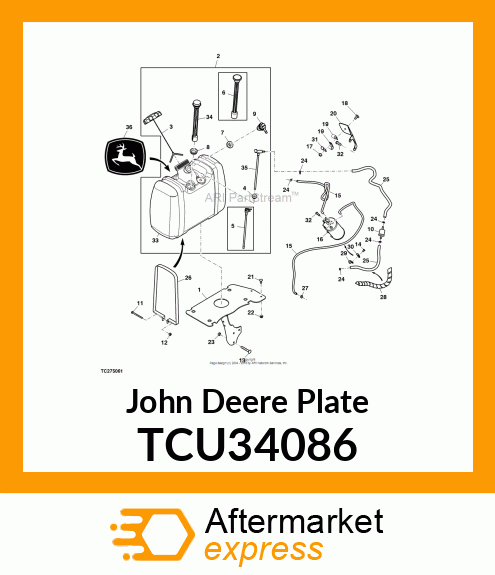 PLATE, FUEL LINE GUIDE TCU34086