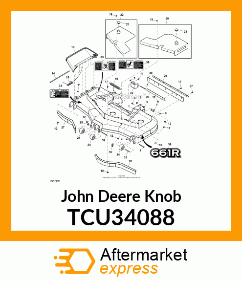 KNOB, PLASTIC "T" TCU34088