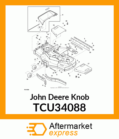 KNOB, PLASTIC "T" TCU34088