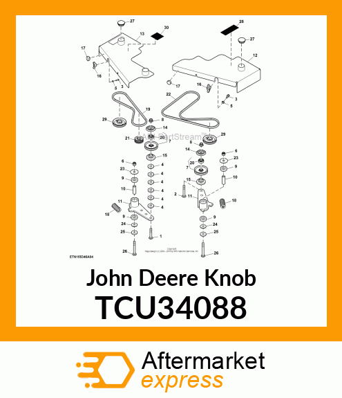 KNOB, PLASTIC "T" TCU34088