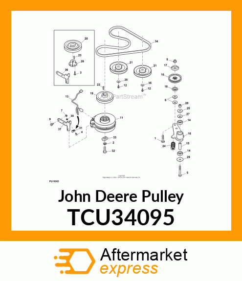 PULLEY, R/E SERIES TRACTION DRIVE 1 TCU34095