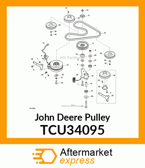 PULLEY, R/E SERIES TRACTION DRIVE 1 TCU34095