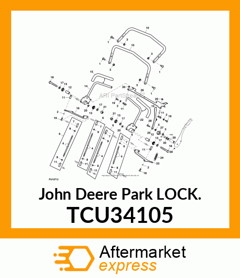 PARK LOCK, CONTROL LEVER TCU34105