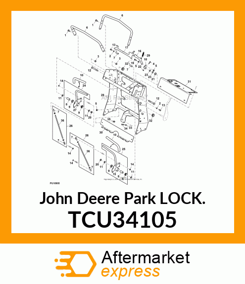 PARK LOCK, CONTROL LEVER TCU34105