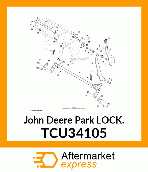 PARK LOCK, CONTROL LEVER TCU34105