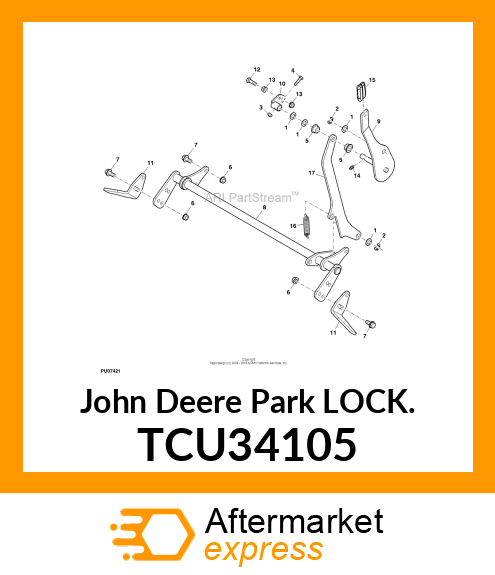PARK LOCK, CONTROL LEVER TCU34105