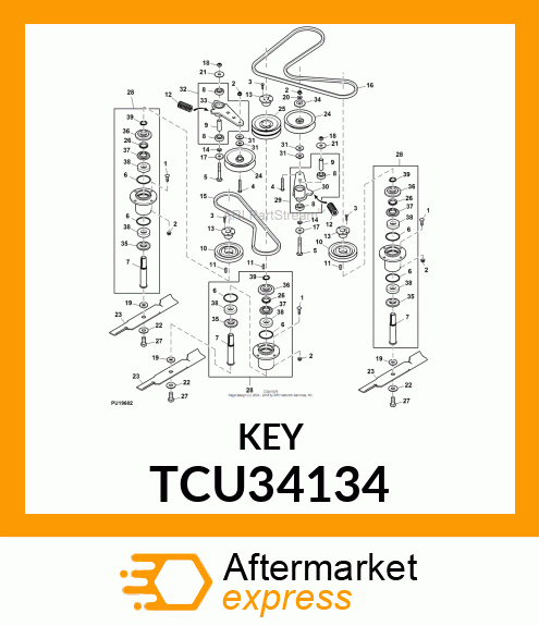 MACHINE KEY 1/4 X 1/4 X 1 TCU34134