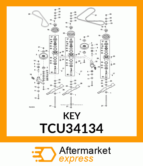 MACHINE KEY 1/4 X 1/4 X 1 TCU34134