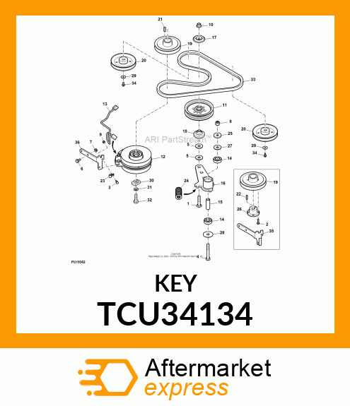 MACHINE KEY 1/4 X 1/4 X 1 TCU34134