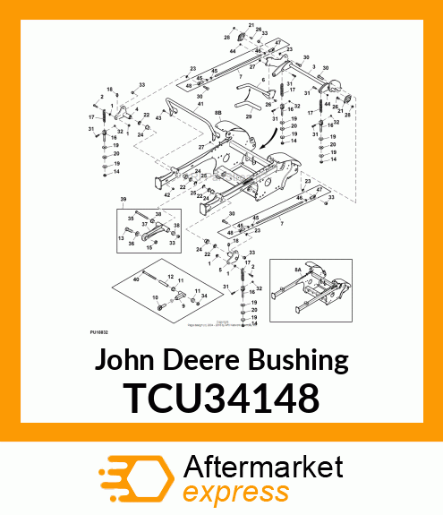 BUSHING, URATHANE 3/4 X 1 1/8 X 3/4 TCU34148