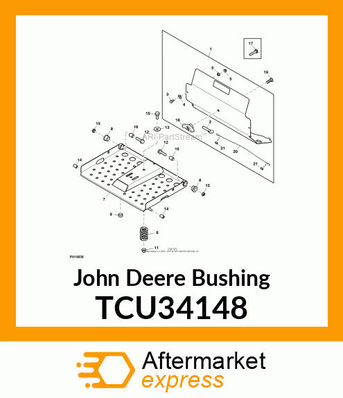 BUSHING, URATHANE 3/4 X 1 1/8 X 3/4 TCU34148