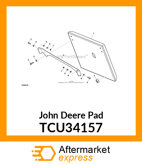 PAD, THIGH REST R, M SERIES LARGE TCU34157