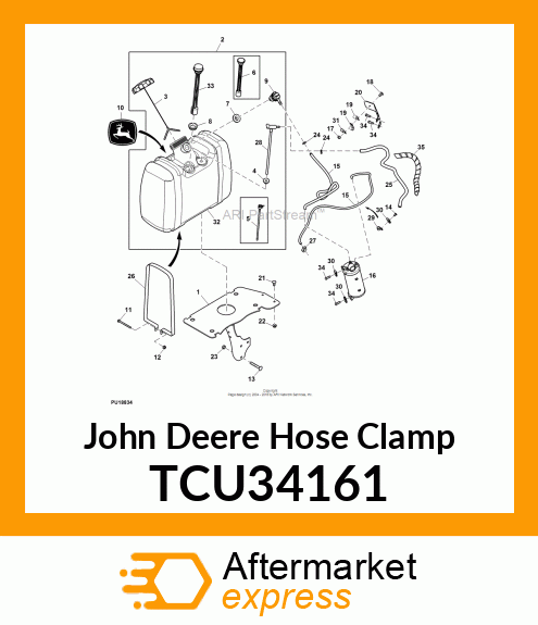 HOSE, EAR CLAMP, 3/16" TCU34161