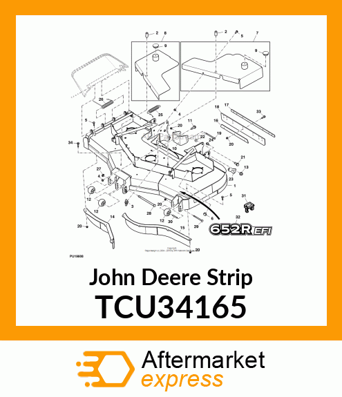 STRIPING RUBBER, ADJUSTABLE 48/52 TCU34165