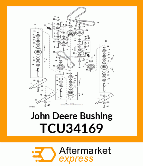 BUSHING, H, SPLIT TAPERED, MODIFIED TCU34169