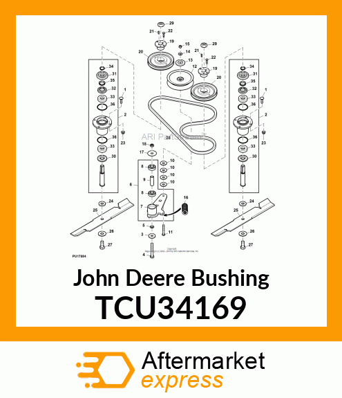 BUSHING, H, SPLIT TAPERED, MODIFIED TCU34169