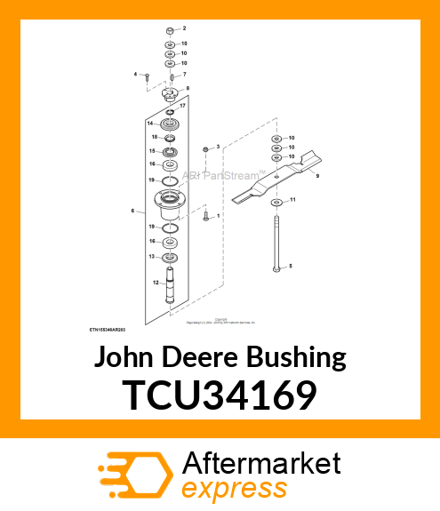 BUSHING, H, SPLIT TAPERED, MODIFIED TCU34169