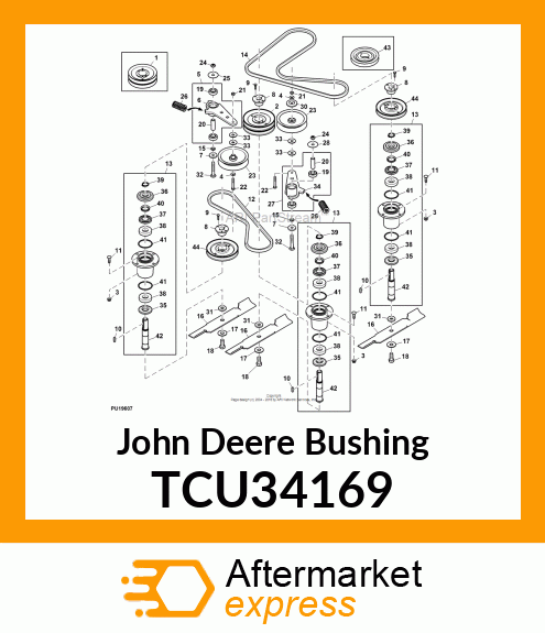 BUSHING, H, SPLIT TAPERED, MODIFIED TCU34169