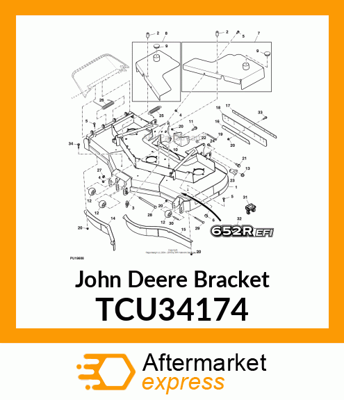 BRACKET, SCALP ROLLER REAR TCU34174