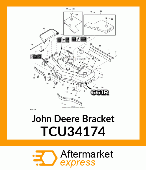 BRACKET, SCALP ROLLER REAR TCU34174