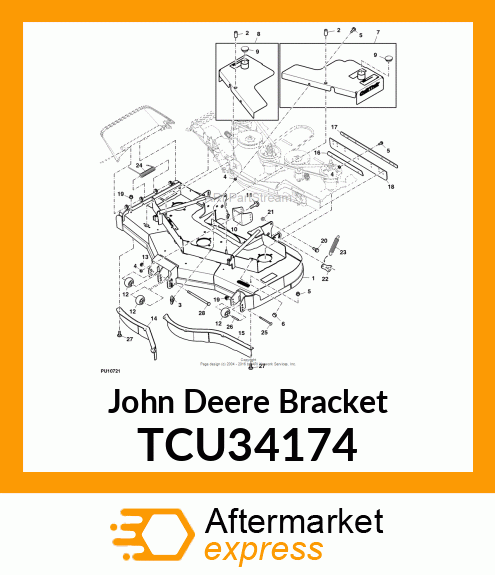 BRACKET, SCALP ROLLER REAR TCU34174