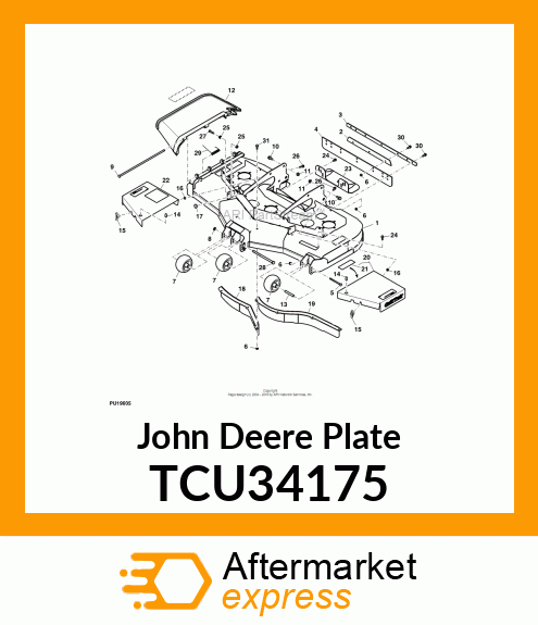 PLATE, STRIPING MIDDLE PLATE TCU34175