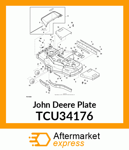 PLATE, STRIPING BACK PLATE 48" amp; 52 TCU34176