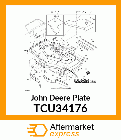 PLATE, STRIPING BACK PLATE 48" amp; 52 TCU34176