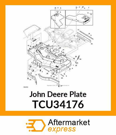 PLATE, STRIPING BACK PLATE 48" amp; 52 TCU34176