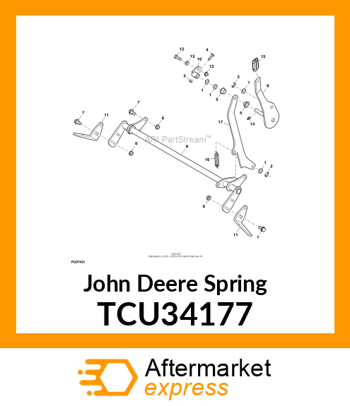 SPRING, NO. OF ACTIVE COLILS, INSID TCU34177