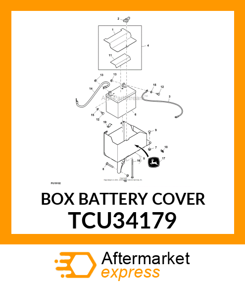 BOX BATTERY COVER TCU34179