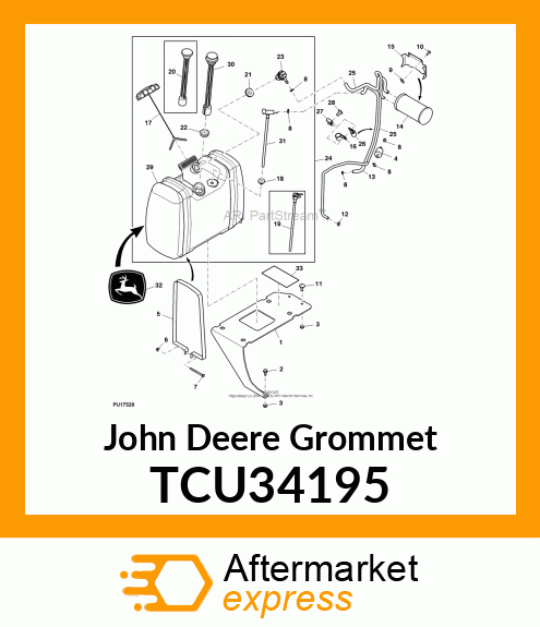 GROMMET, FUEL GAUGE TCU34195