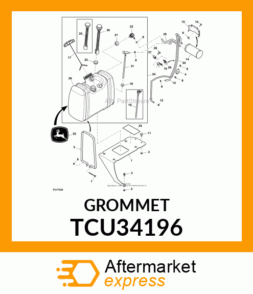 GROMMET, REMOTE VENT TCU34196