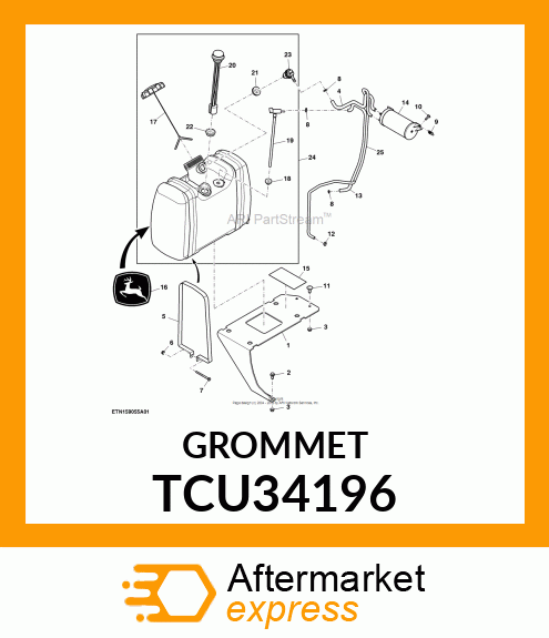 GROMMET, REMOTE VENT TCU34196