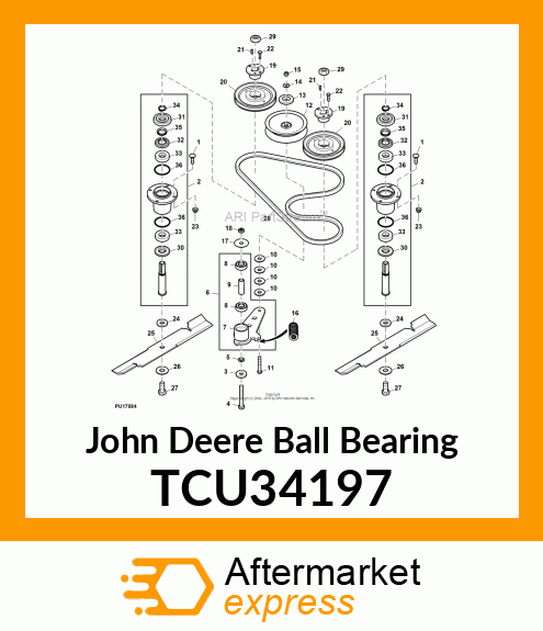 BALL BEARING, IDLER ARM TCU34197