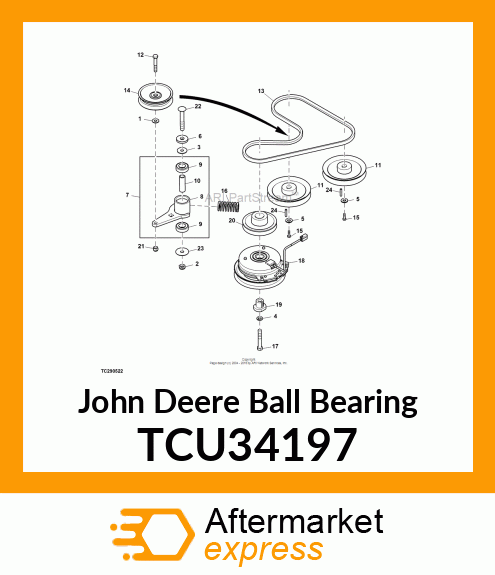 BALL BEARING, IDLER ARM TCU34197