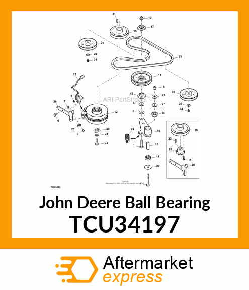 BALL BEARING, IDLER ARM TCU34197