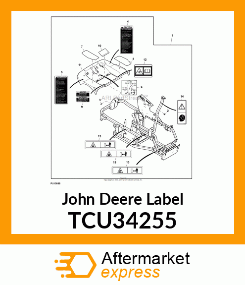 LABEL, OVERALL CONTROLS TCU34255