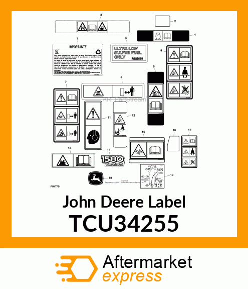 LABEL, OVERALL CONTROLS TCU34255