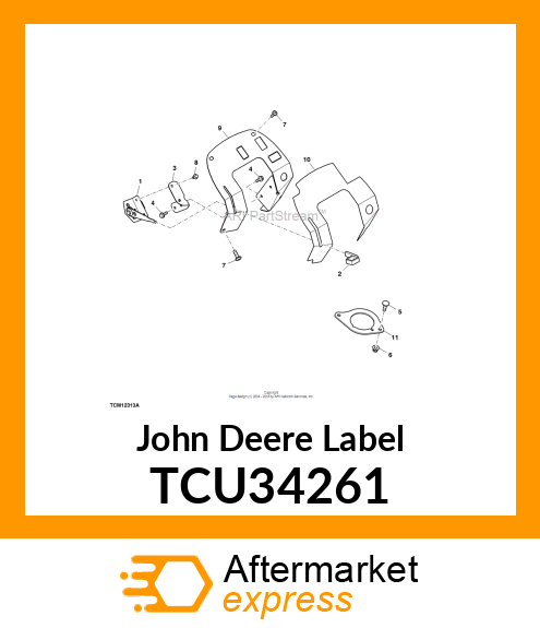 LABEL, STEERING CONSOLE TCU34261