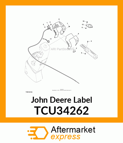 LABEL, STEERING CONSOLE TCU34262