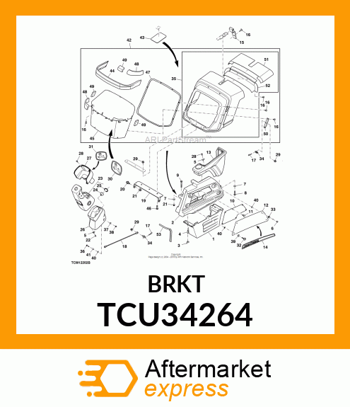 BRACKET, HOOD LATCH TCU34264