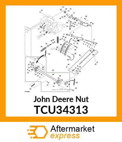 NUT, 3/8 TCU34313